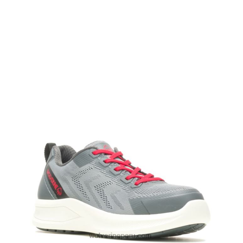 hombres L24N100 Wolverine gris/rojo zapatilla de trabajo bolt durashocks knit carbonmax - Imagen 2