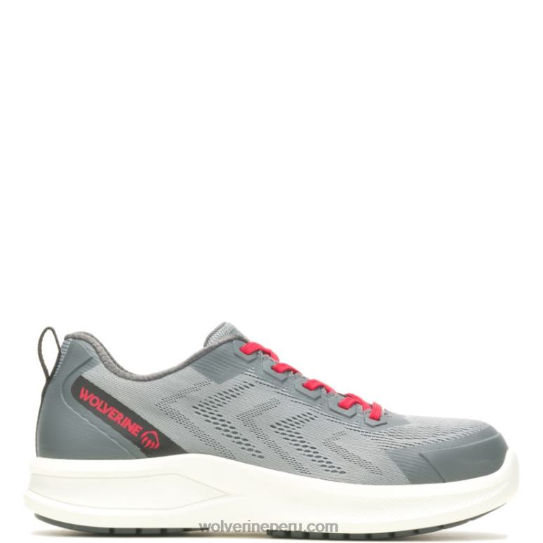 hombres L24N100 Wolverine gris/rojo zapatilla de trabajo bolt durashocks knit carbonmax - Imagen 1