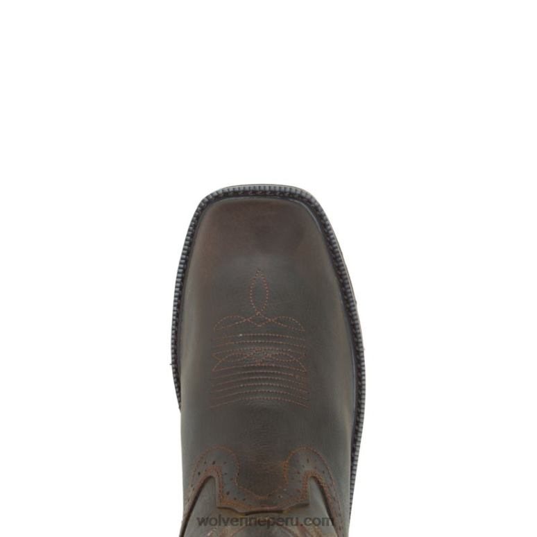 hombres L24N116 Wolverine marrón oscuro/óxido botas de agua con puntera cuadrada y puntera de acero rancher - Imagen 5