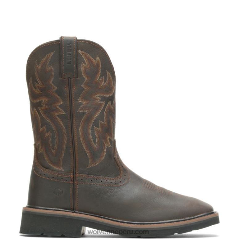 hombres L24N116 Wolverine marrón oscuro/óxido botas de agua con puntera cuadrada y puntera de acero rancher - Imagen 1