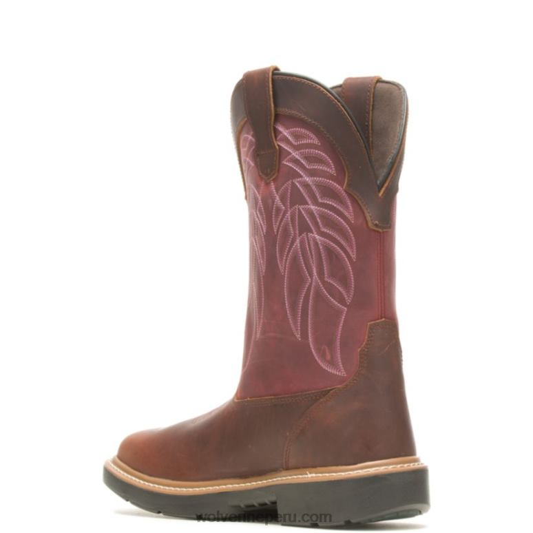 hombres L24N125 Wolverine maní/rojo botas de trabajo rancher durashocks carbonmax wellington - Imagen 3