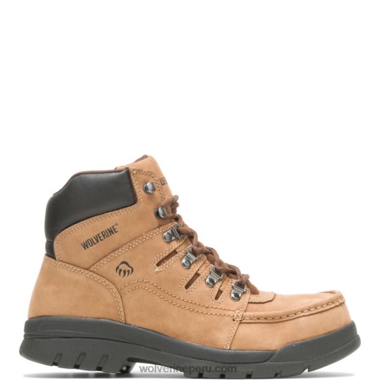 hombres L24N127 Wolverine marrón Bota de trabajo Potomac English Moc con punta de acero de 6" - Imagen 1