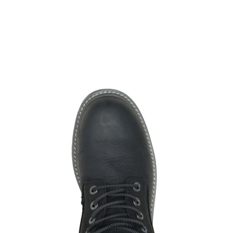hombres L24N12 Wolverine negro Bota de trabajo Floorhand impermeable con punta de acero de 6" - Imagen 5