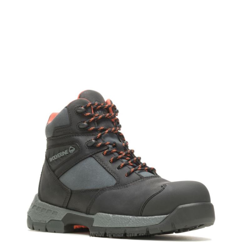 hombres L24N134 Wolverine negro bota de trabajo rush ultraspring 6" carbonmax - Imagen 2