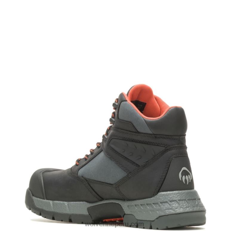 hombres L24N134 Wolverine negro bota de trabajo rush ultraspring 6" carbonmax - Imagen 3