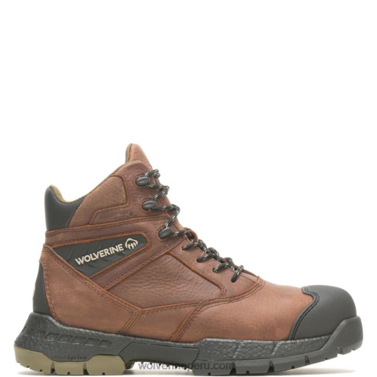 hombres L24N135 Wolverine marrón bota de trabajo rush ultraspring 6" carbonmax - Imagen 1