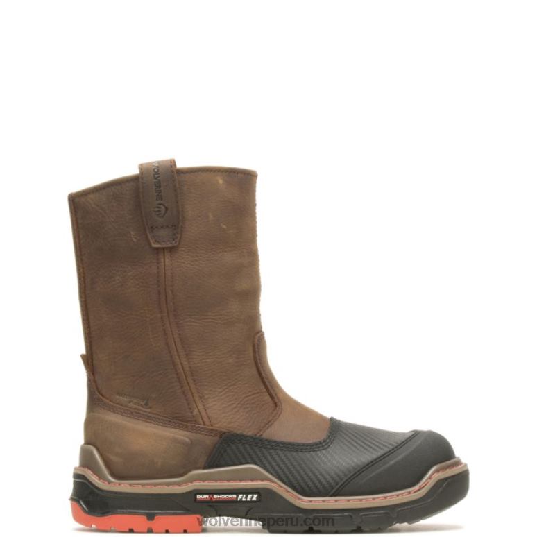 hombres L24N139 Wolverine marron oscuro bota de trabajo raider durashocks shield carbonmax wellington - Imagen 1