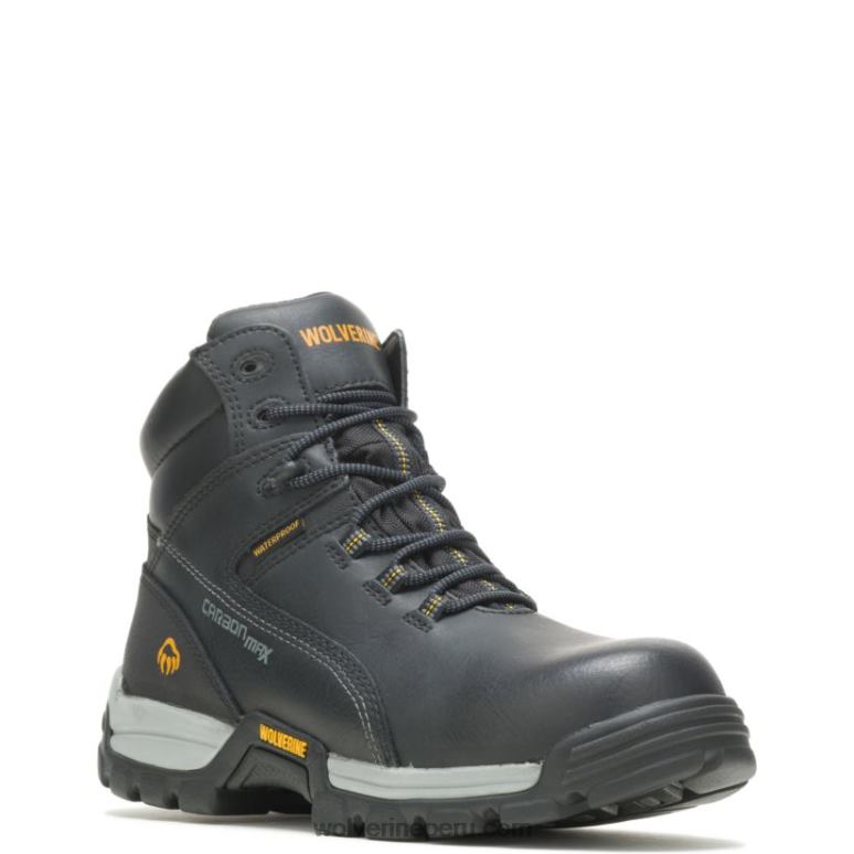 hombres L24N142 Wolverine negro Bota de trabajo de 6" con puntera compuesta reflectante e impermeable para asfalto - Imagen 2