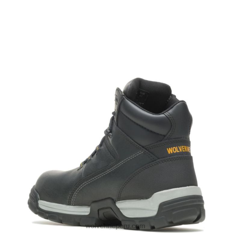 hombres L24N142 Wolverine negro Bota de trabajo de 6" con puntera compuesta reflectante e impermeable para asfalto - Imagen 3