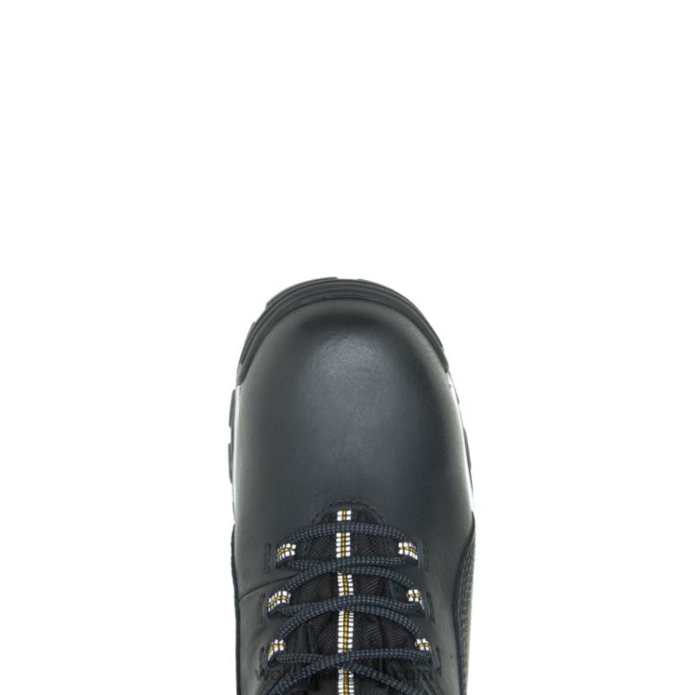 hombres L24N142 Wolverine negro Bota de trabajo de 6" con puntera compuesta reflectante e impermeable para asfalto - Imagen 5