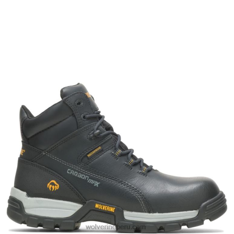 hombres L24N142 Wolverine negro Bota de trabajo de 6" con puntera compuesta reflectante e impermeable para asfalto - Imagen 1