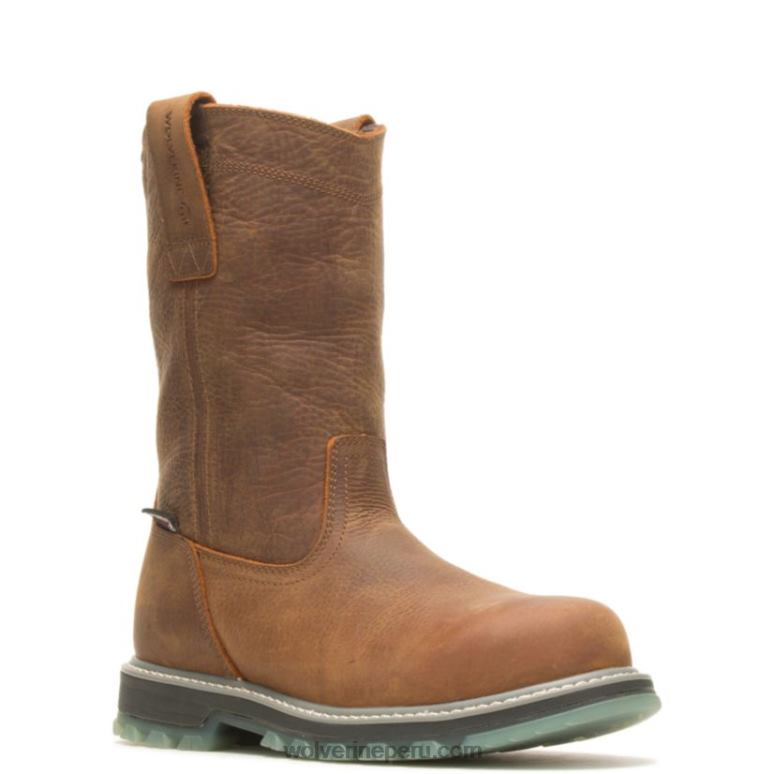hombres L24N144 Wolverine sudán marrón bota de trabajo wellington con punta de acero floorhand lx - Imagen 2