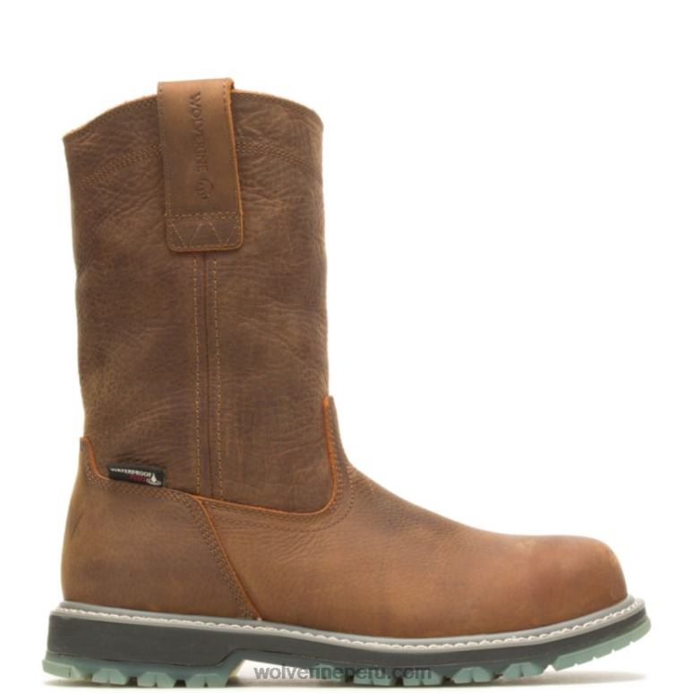 hombres L24N144 Wolverine sudán marrón bota de trabajo wellington con punta de acero floorhand lx - Imagen 1