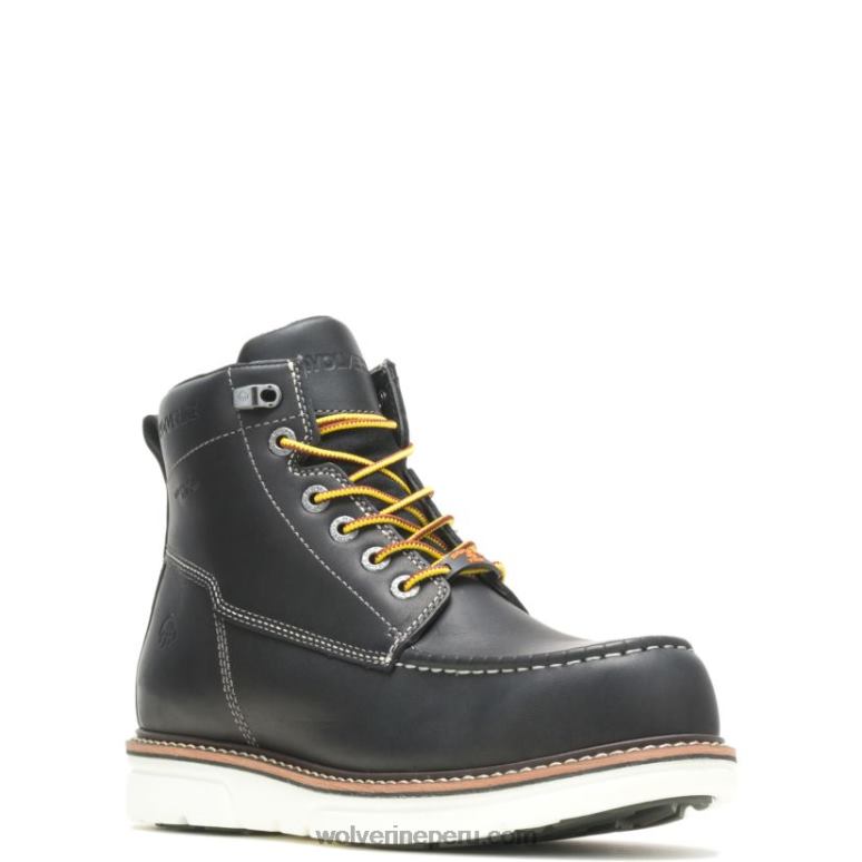 hombres L24N146 Wolverine blanco negro bota de trabajo i-90 durashocks moc-toe carbonmax 6" - Imagen 2