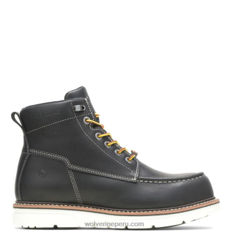 hombres L24N146 Wolverine blanco negro bota de trabajo i-90 durashocks moc-toe carbonmax 6" - Imagen 1