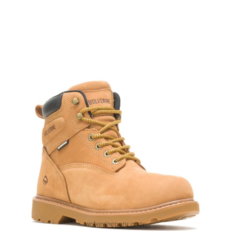 hombres L24N14 Wolverine trigo Bota de trabajo Floorhand impermeable con punta de acero de 6" - Imagen 2