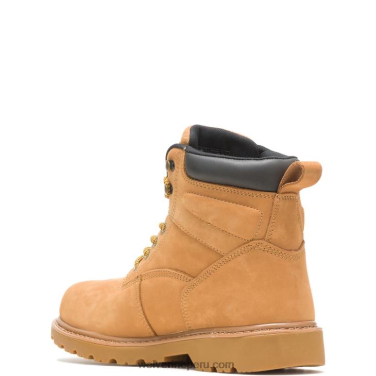 hombres L24N14 Wolverine trigo Bota de trabajo Floorhand impermeable con punta de acero de 6" - Imagen 3