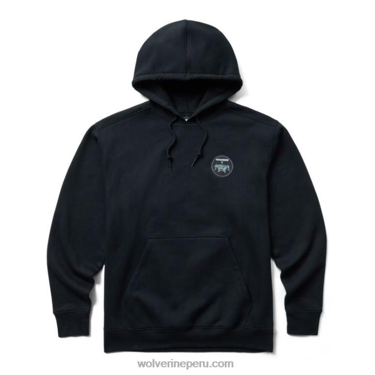 hombres L24N167 Wolverine negro sudadera con capucha de la colección de estudiosos de metallica - Imagen 2