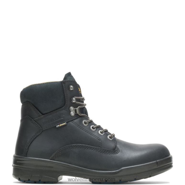 hombres L24N169 Wolverine negro bota de trabajo durashocks sr de fijación directa forrada de 6" - Imagen 1