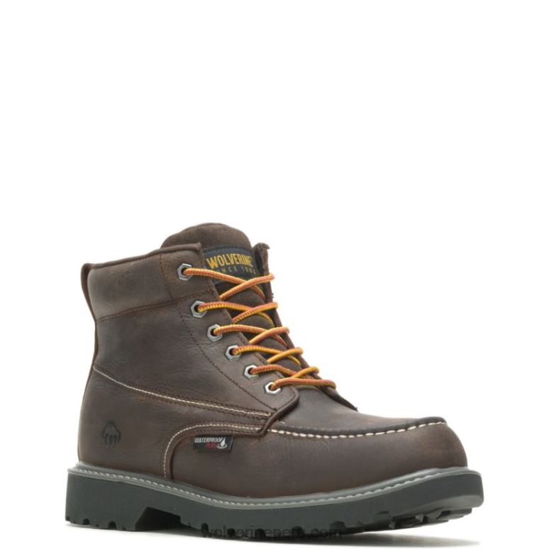 hombres L24N170 Wolverine café oscuro Bota de trabajo Floorhand Moc Toe 6 - Imagen 2