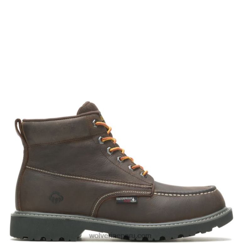 hombres L24N170 Wolverine café oscuro Bota de trabajo Floorhand Moc Toe 6 - Imagen 1