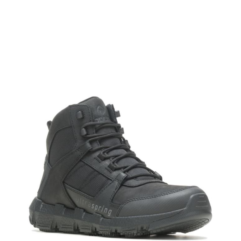 hombres L24N179 Wolverine negro bota de trabajo rev ultraspring durashocks con ventilación - Imagen 2