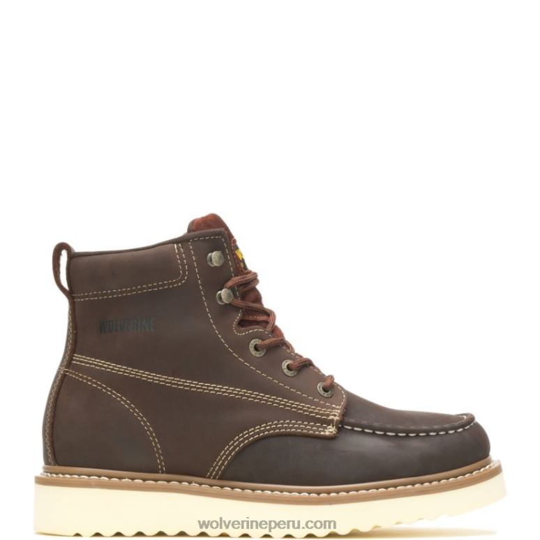 hombres_l24n180_wolverine_marron_cargador_de_cuna_de_6.jpg hombres L24N180 Wolverine marrón cargador de cuña de 6" - Imagen 1
