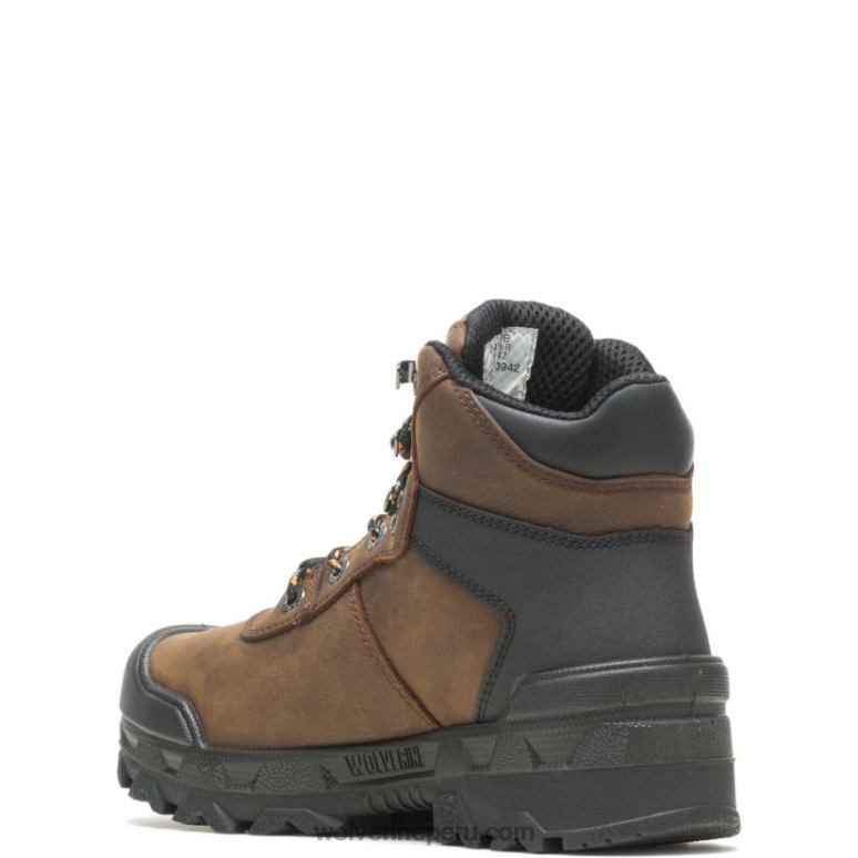 hombres L24N181 Wolverine café oscuro Bota de guerrero met-guard de 6" - Imagen 3