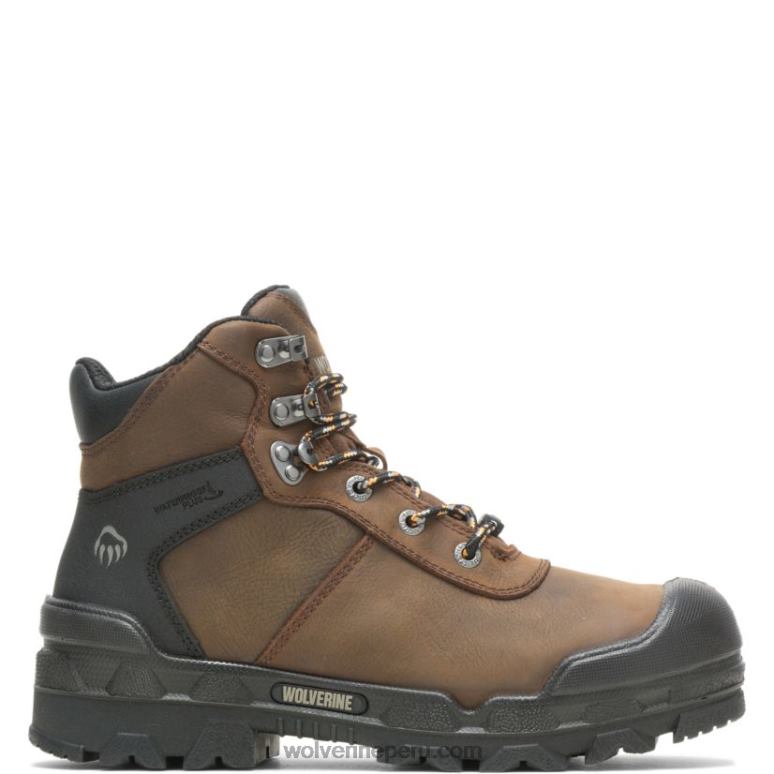 hombres L24N181 Wolverine café oscuro Bota de guerrero met-guard de 6" - Imagen 1