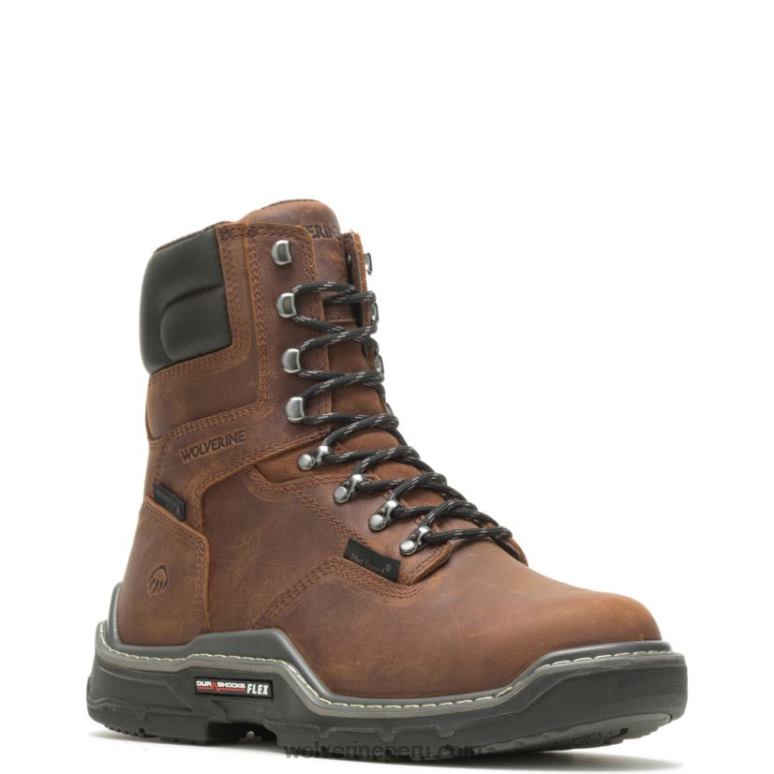 hombres L24N228 Wolverine maní bota de trabajo resistente al agua raider durashocks 8" met-guard - Imagen 2