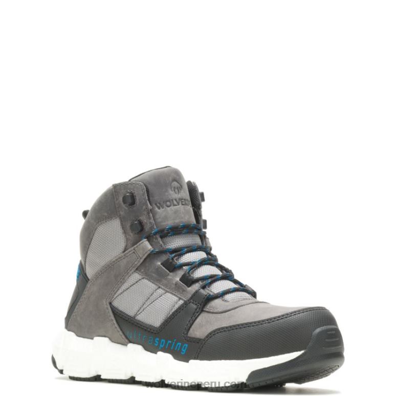 hombres L24N22 Wolverine gris bota de trabajo rev ultraspring durashocks vent carbonmax - Imagen 2
