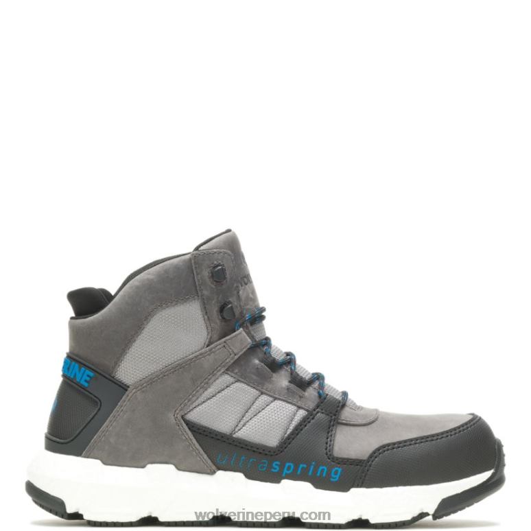 hombres L24N22 Wolverine gris bota de trabajo rev ultraspring durashocks vent carbonmax - Imagen 1