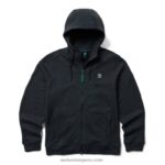 hombres L24N243 Wolverine negro sudadera con capucha de cáñamo