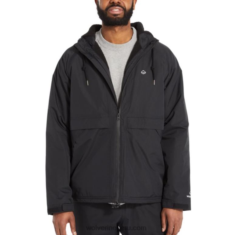 hombres L24N246 Wolverine negro chubasquero i-90 con forro de sherpa - Imagen 2