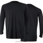 hombres L24N248 Wolverine negro top de manga larga sin costuras