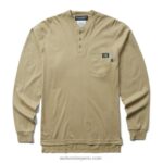 hombres L24N275 Wolverine caqui henley de manga larga fr