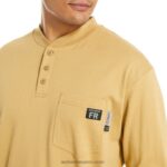 hombres L24N275 Wolverine caqui henley de manga larga fr - Imagen 4