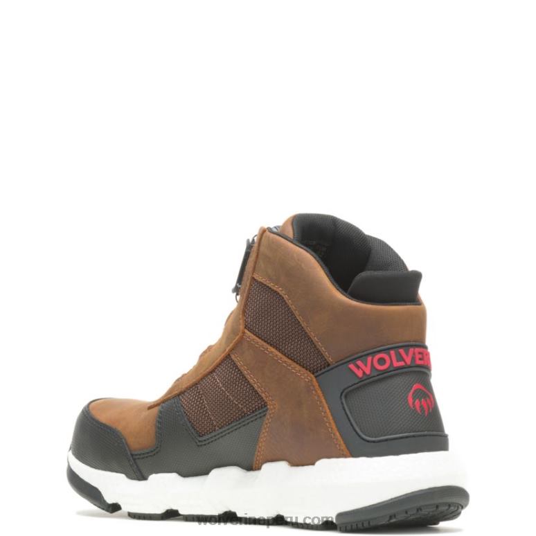 hombres L24N2 Wolverine marrón bota de trabajo rev boa ultraspring durashocks vent carbonmax - Imagen 3