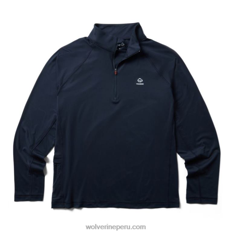 hombres L24N311 Wolverine azul marino oscuro sun-stop eco 1/2 zip - Imagen 1
