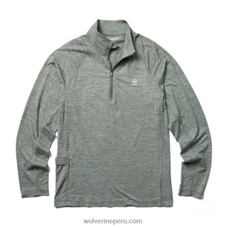hombres L24N312 Wolverine brezo bronce sun-stop eco 1/2 zip - Imagen 1