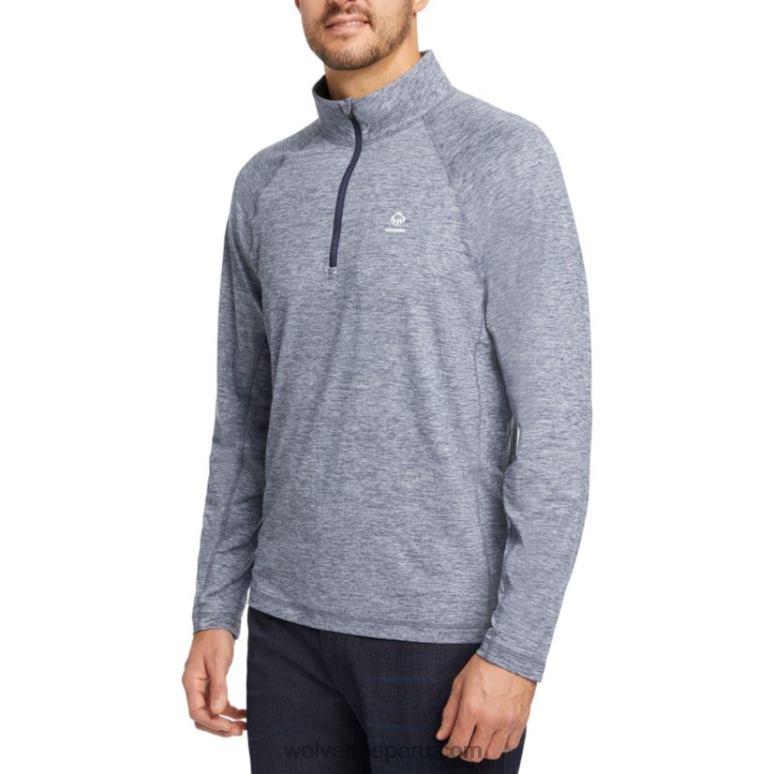 hombres L24N313 Wolverine brezo azul marino sun-stop eco 1/2 zip - Imagen 2