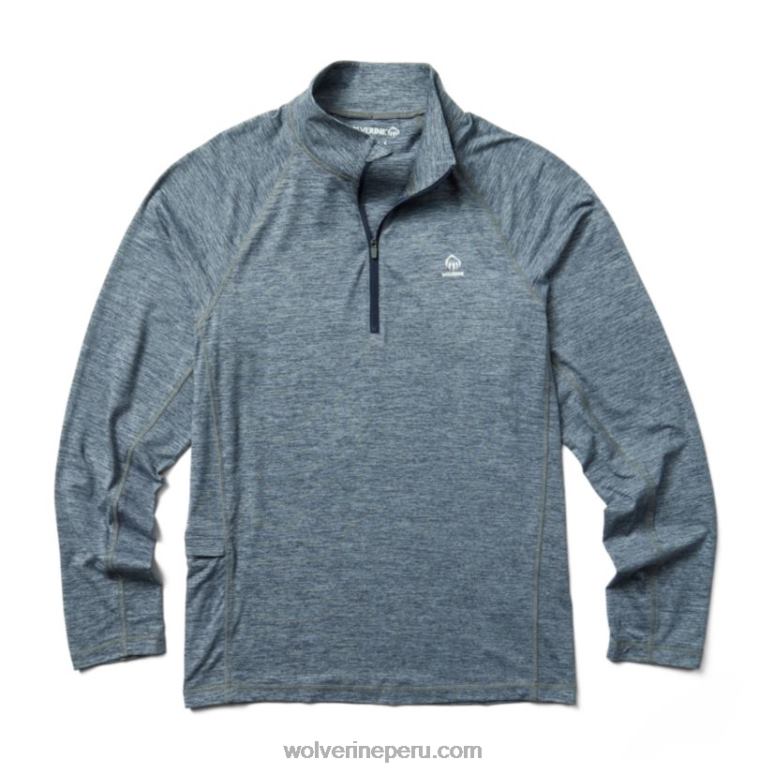 hombres L24N313 Wolverine brezo azul marino sun-stop eco 1/2 zip - Imagen 1
