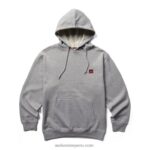 hombres L24N326 Wolverine brezo gris claro sudadera con capucha de peso medio