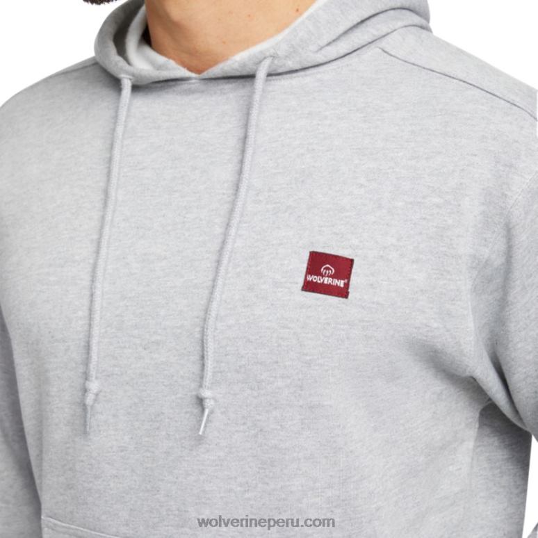 hombres L24N326 Wolverine brezo gris claro sudadera con capucha de peso medio - Imagen 4