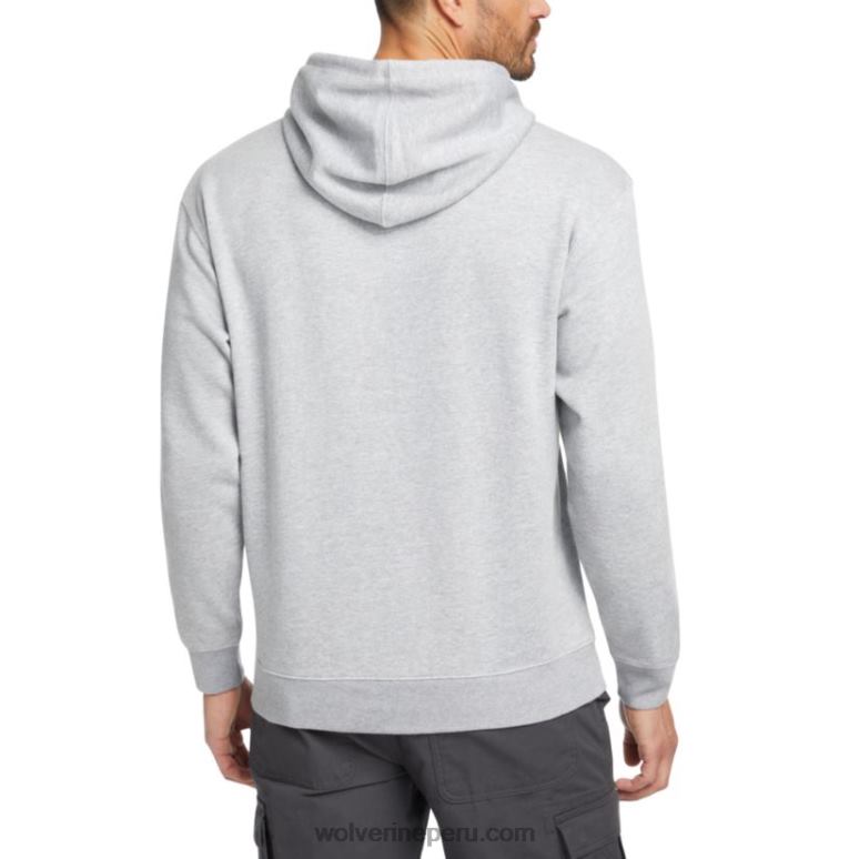 hombres L24N326 Wolverine brezo gris claro sudadera con capucha de peso medio - Imagen 5