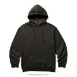 hombres L24N327 Wolverine brezo de ónix sudadera con capucha de peso medio