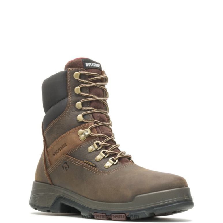 hombres L24N33 Wolverine marron oscuro bota de trabajo cabor epx impermeable con punta de material compuesto de 8" - Imagen 2