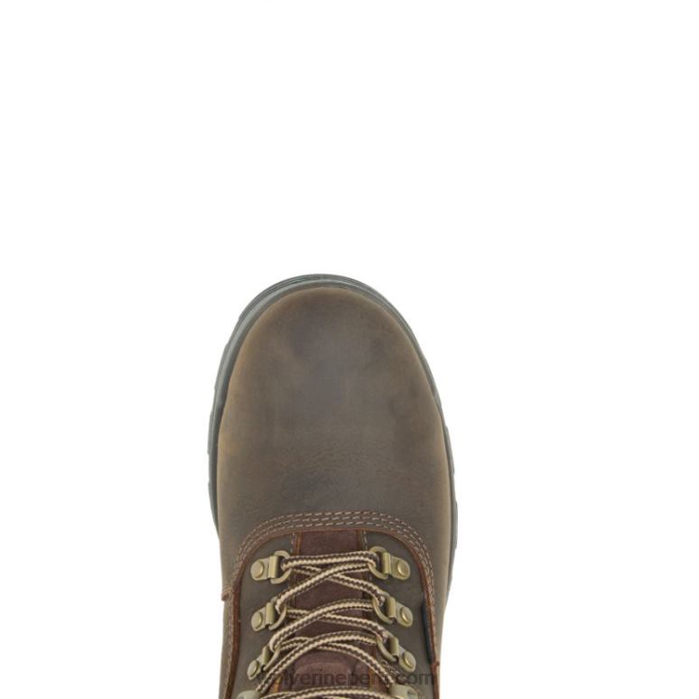hombres L24N33 Wolverine marron oscuro bota de trabajo cabor epx impermeable con punta de material compuesto de 8" - Imagen 5
