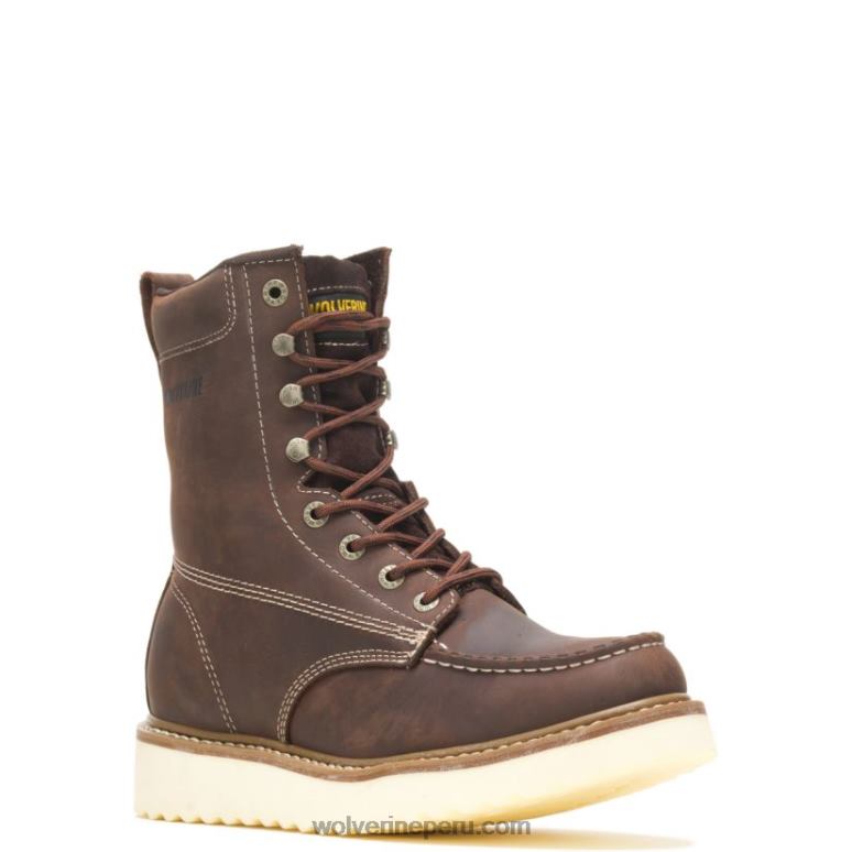 hombres L24N37 Wolverine marrón bota de cuña con punta de acero de 8" - Imagen 2