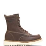hombres L24N37 Wolverine marrón bota de cuña con punta de acero de 8"